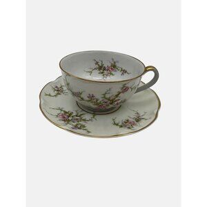 Theodore Haviland New York Rosalinde Cup & Saucer Made in France Floral